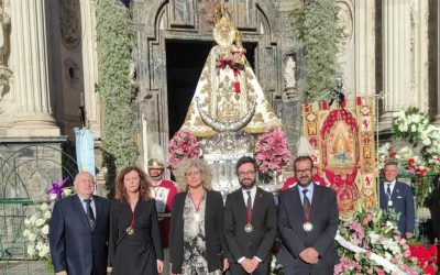 La Cofradía del Perdón presente en la ofrenda a la Virgen de la Fuensanta