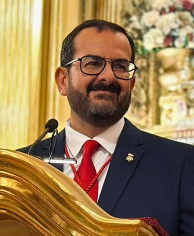 Fotografía de José Julián García Alcolea, reelegido Presidente de la Real y Sacramental Cofradía del Stmo. Cristo del Perdón de Archena